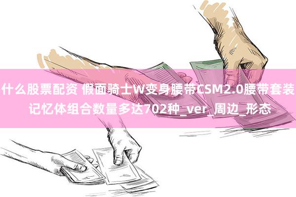 什么股票配资 假面骑士W变身腰带CSM2.0腰带套装 记忆体组合数量多达702种_ver_周边_形态