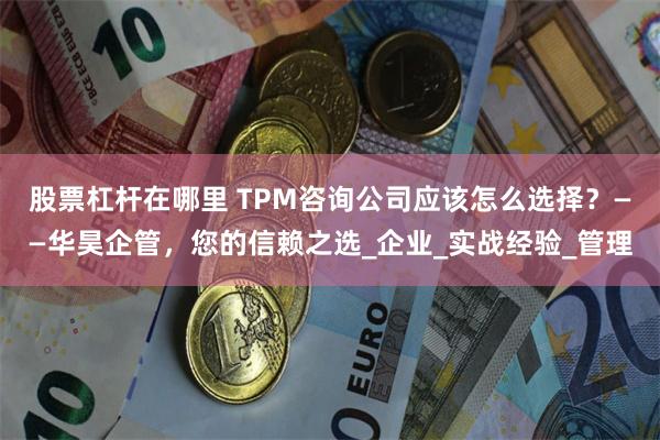 股票杠杆在哪里 TPM咨询公司应该怎么选择？——华昊企管，您的信赖之选_企业_实战经验_管理