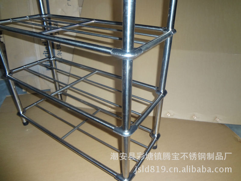 廠家直銷 不銹鋼組合三層 四層鞋架 置物架可組裝圖片,廠家直銷 不銹鋼組合三層 四層鞋架 置物架可組裝圖片大全,潮安縣彩塘鎮騰寶不銹鋼制品廠-